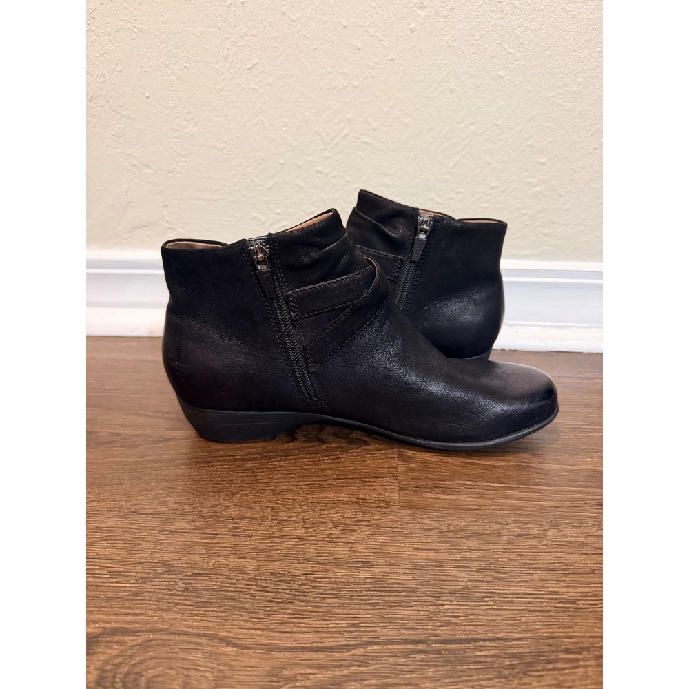 Dansko Womens Ankle Boots 39 Black Leather Buckle Zip Comfort - Picture 2 of 9